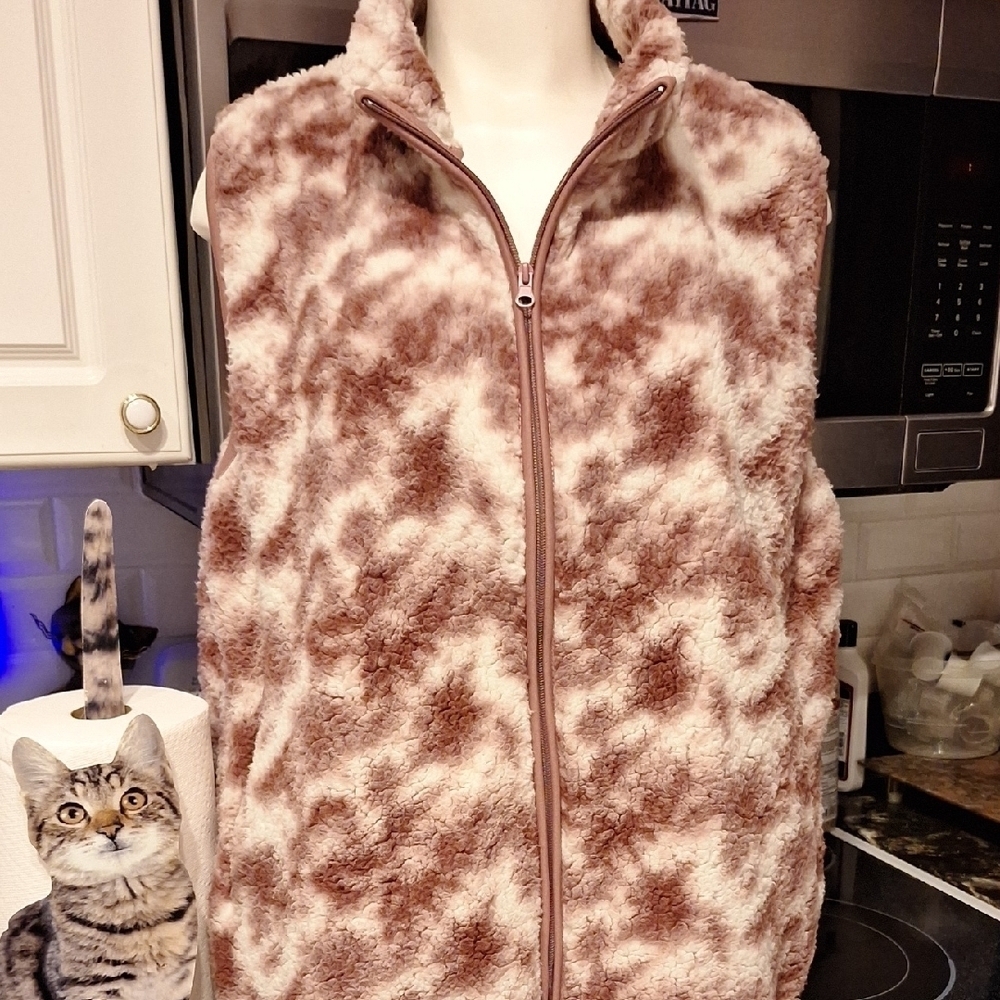 l Marissa Olivia Warm Sleeveless Stretch Plus Size Vest 1X